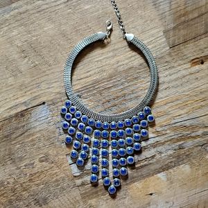 Blue costume choker